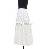 High Quality Knee Length Check PU Leather A Line Skirt thumbnail-2