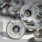 Custom Brand Logo Aluminum Metal Jeans Button thumbnail-1