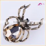 Fashion Jewelry Large Stone Animal Brooches Spider Brooch Korea