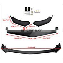 New Matte Black Design Arrives With Body Kit Universal Accessory PP Material Universal Front Bumper Lip Spoiler thumbnail-2
