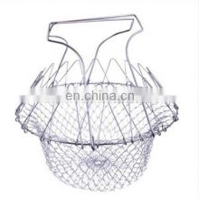 304 Stainless Steel Foldable Kitchen Chef Basket