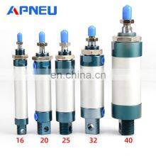 Pneumatic Cylinder MAL Series Mini 16/20/25/32mm Bore 25/50/75/100/200/300/400/500mm Stroke Single Lever Pneumatic Air Cylinder