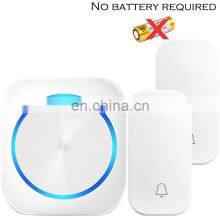 European Standard New Household Self-powered Wireless Doorbell Waterproof Long-distance Music Night Light Doorbell