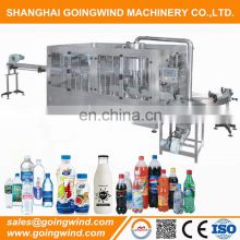 Automatic water bottling plant auto liquid plastic glass bottle 8-8-3 rinsing filling capping machine cheap price for sale