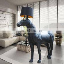 High Quality Nordic Industrial Custom E27 Bulb Metal Standing Floor Light Indoor Decor Horse Designer Led Floor Lamp thumbnail-3