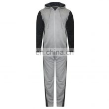 Full Customized Made Cheap price winter men's stand collar jacket and jogger fleece tracksuit set street wear