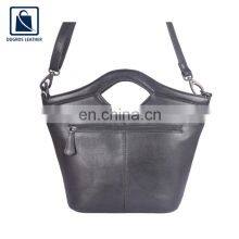 New Fashion Stylish Look Vintage Style Matching Stitching Silver Antique Fittings Genuine Lather Handbag for Women thumbnail-5