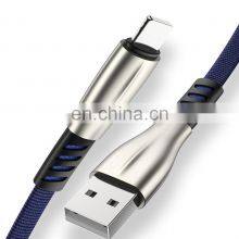High Quality 2M Zinc Alloy Shell Plus Metal Flexible Charging Micro USB Data Cable for Mobile Phone thumbnail-3