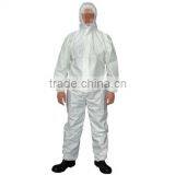 Hot pp Non-woven Hooded Disposable Safety Coverall Working Clothes thumbnail-1