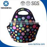 Eco-friendly Neoprene Lunch Bag With Polka Dots