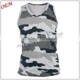 Super Ribbed Military Muscle Bodybuilding Tank Top, Gym Stringer Vest Mens Camo Singlet Quality Choice thumbnail-3