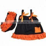 wholesale halloween design baby swing top set with bloomer set