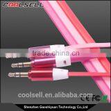 Gold Plated Colorful Audio Video Cable 3.5mm Aux Cable NY Braided Stereo 3.5mm Audio Cable thumbnail-3