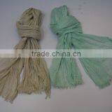 High Quality Plaid Scarf 100% Cotton Woman Scarf thumbnail-1