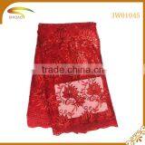 Wholesale High Quality Latest Asian Africa Decorative Embroidery 3D Patterned Chiffon Silk Fabric Market in Japan thumbnail-1