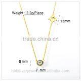 2017 Latest 925 Sterling Silver Jewelry Necklace With Gold Plating thumbnail-6