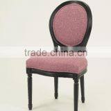 Black Finish Color Solid Beech Wood Hotel Chair /Round Upholstered Side Chair(CH-211-1) thumbnail-2