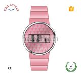 Quartz stainless steel back water resistant digital watch for lady watch