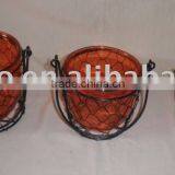 Glass Pot With Iron Stand;glass Flower Pot;flower Pot thumbnail-1