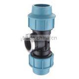 Plastic Pipe Quick Connector PP Compression Fittings for Watering Reducing Female Tee for Irrigation 20mm to 110mm PN16
