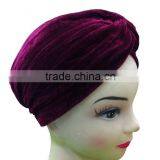 Velvet Turban Head Wrap Band Headband Hat Cap Bandanan thumbnail-2