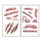 Halloween Stitch Scar Art Tattoo Festival Custom Temporary Tattoo Sticker thumbnail-1