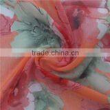 Green and Red Flower Printed Viscose Scarf thumbnail-3