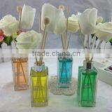 60ml Shining Aluminum Plastic Lid Glass Bottle Reed Diffuser With Wooden Balls and Sola Flower