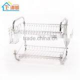 17' RG6022 Double Plastic Tray Kitchen Cabinet Dish Rack thumbnail-5