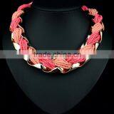 Free Sample Handmade Beaded 24k Gold Necklace