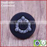 Unique Fashion Black Gray Round Shirt Cardigans Shoe Metal Buttons thumbnail-1