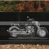 Moter Bike Etching Headstone thumbnail-1