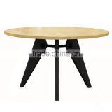 Replica Jean Prouve Dining Table, Round rectangular solid wood dining table