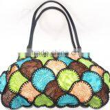 Ladies Leather Bag Multi Use Unique Shape Design Vivid Color Effect Hot Sale 2016