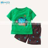 BKD Embroidery Monkey T-shirs and Fish Pants for Infant Clothes Set thumbnail-1