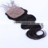6A Virgin Peruvian Silk Base Closure Body Wave,4x4 Silk Lace Closure,Cheap Free/Middle/3 Part Silk Base Closure thumbnail-2