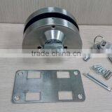 Stainless Steel Door Lock With 3 Brass Keys for Glass Door thumbnail-2