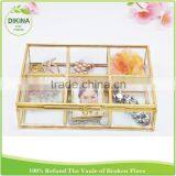 Diamond Jewelry Container Holder >> Vintage Brass & Glass Curio Display Trinket Case Engraved Flowers Tabletop Decor Music Box thumbnail-5