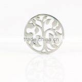Beautiful Stainless Steel Inlay Zircon Tree of Life Pendant thumbnail-2