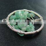 50mm Round Handmade Wiring Tree in Random Green Jade Jasper Stone Pendant Charm DIY Supplies 1820242 thumbnail-4