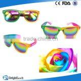 Made in china cheap wholesale sunglasses factory,rainbow promotional fashionable sunglasses for women with your logo