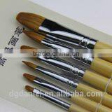 6pcs/pack New Artist Transparent Handle Paint Brush Set Artist Nylon Oil Painting Brushes Art thumbnail-1