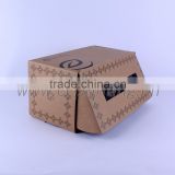 Large customized printed brown kraft shoe box
