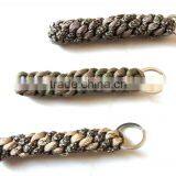 Two Colors Round Braid Glacier Paracord Keychain thumbnail-3