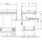 1100 lt Plastic Waste Garbage Bin thumbnail-2