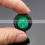 Green Neon 3 Pin 4.8mm Terminals 12V 16A Universal LED Illuminated Car Button Lights ON/OFF Round Rocker Switch Dash Boat Van thumbnail-3
