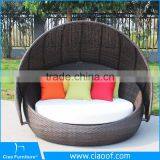 Outdoor Furniture Round Bed Rattan Sofa Bed thumbnail-3