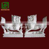 Small White Marble Kylin Carving thumbnail-1