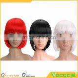Ladies Straight Flat Bang Short Bob Hair Wig for Halloween Christmas Party Cosplay thumbnail-1