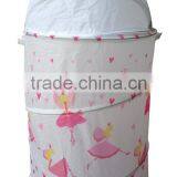 Store More Cute Design Pink Heart Printed Covered Fabric Storage Tub thumbnail-1